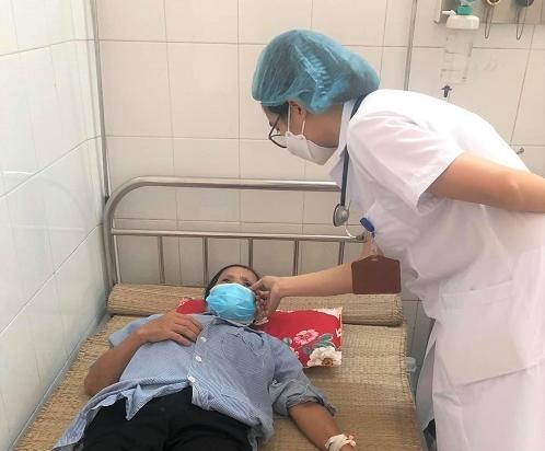   Một trong số các bệnh nhân mắc bệnh Whitmore ở Bắc Giang.  