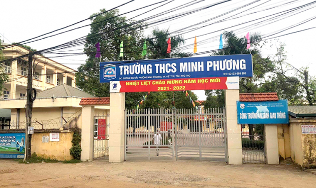   Trường THCS Minh Phương đã cho học sinh nghỉ học sau khi một giáo viên của trường tiếp xúc với 1 F0 ở Hà Nội.  