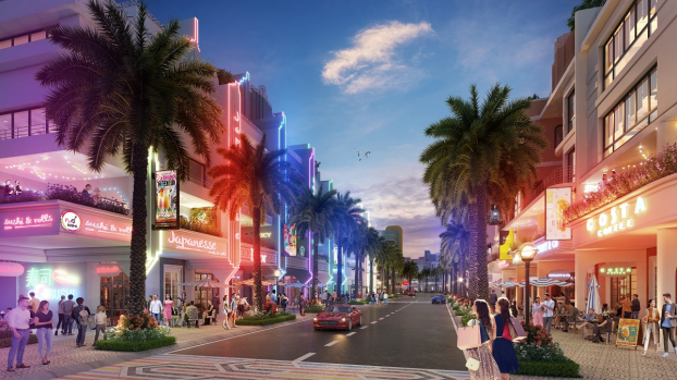   Phong cách Miami tạo nên sức hút cho Sun Riverside Village. Ảnh phối cảnh minh họa  