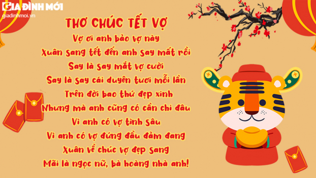 30 lời chúc Tết 2022 cho vợ, chồng cực tình cảm, ngọt ngào, hài hước 0