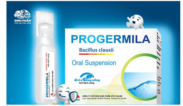   Men vi sinh Progermila với 2 tỷ bào tử Bacillus clausii  