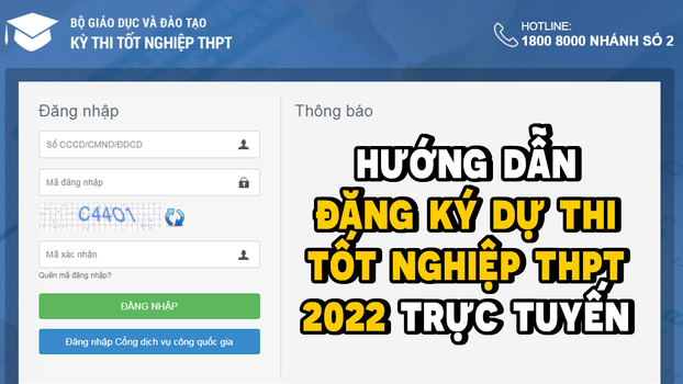 Hướng dẫn đăng ký dự thi tốt nghiệp THPT 2022 trực tuyến đầy đủ nhất 0
