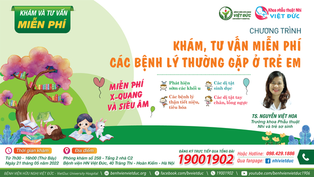 Bệnh viện Việt Đức khám, tư vấn miễn phí các bệnh lý cho trẻ em 0