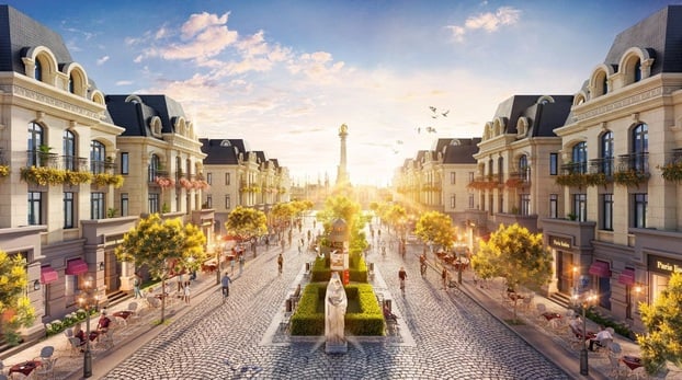   Được ví như “Paris thu nhỏ”, các công trình tại phân khu Sao Biển đều mang vẻ đẹp của kiến trúc tân cổ điển đặc trưng của nước Pháp  