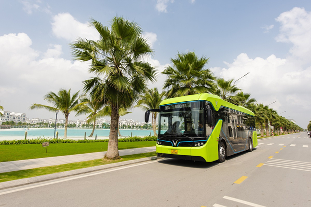   Xe buýt điện Vinbus đã chính thức vận hành thương mại từ cuối năm 2021, kết nối Vinhomes Ocean Park với các khu vực của Hà Nội  