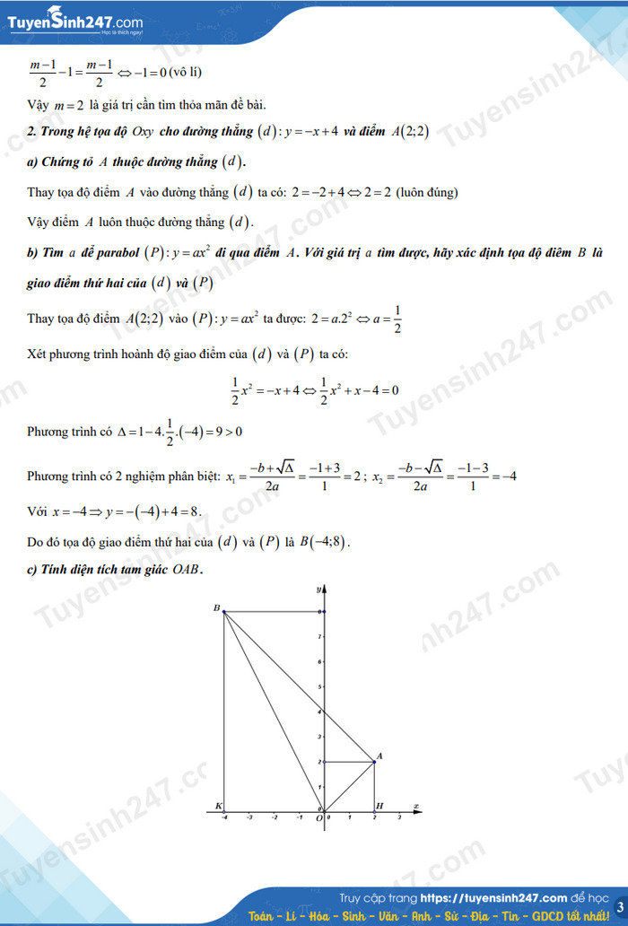 Gợi ý đáp án môn Toán vào lớp 10 tỉnh Bình Định năm 2022 nhanh nhất 2