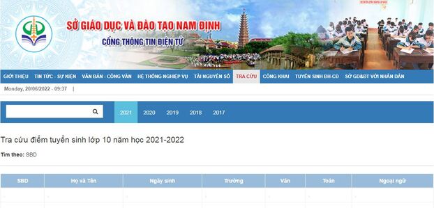   Hướng dẫn cách tra cứu điểm thi tuyển sinh vào lớp 10 tỉnh Nam Định năm 2022 mới nhất, chính xác nhất.  
