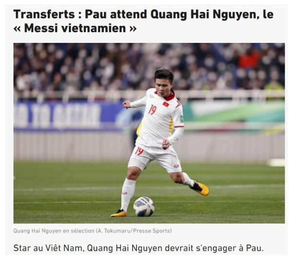   L'Equipe đưa tin về vụ chuyển nhượng của Quang Hải  