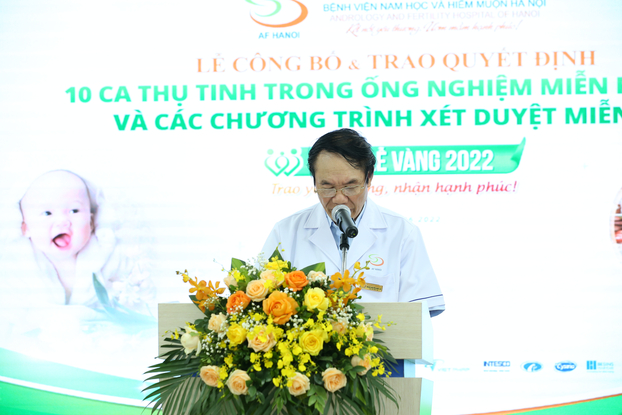   BSCK II Nguyễn Khắc Lợi - GĐ bệnh viện phát biểu tại buổi lễ.  