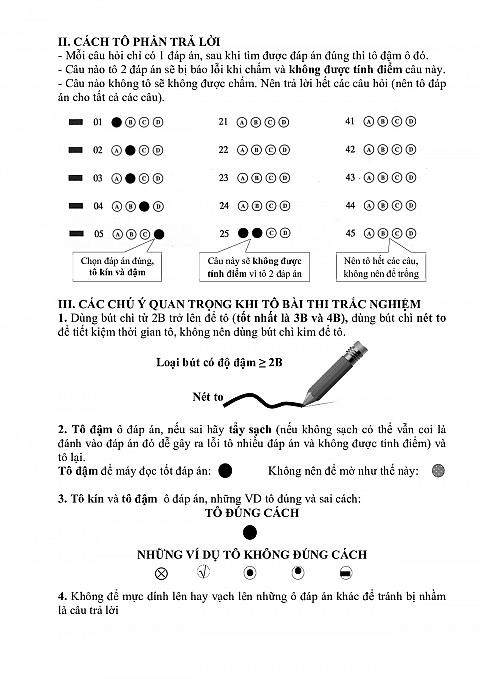 Hướng dẫn cách làm bài thi trắc nghiệm tốt nghiệp THPT 2022 để không bị mất điểm 1