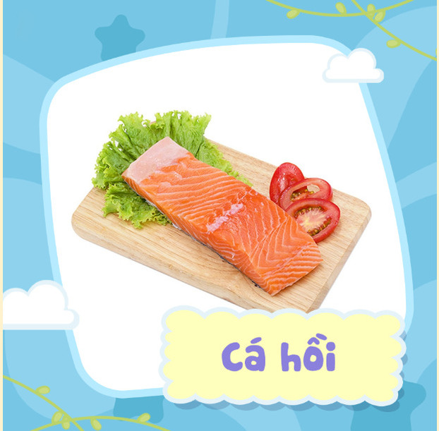 Cá hồi chứa nhiều dinh dưỡng mà mẹ cần bổ sung cho con