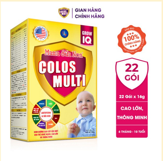 Thực phẩm bổ sung Colos Multi Grow IQ hỗ trợ phát triển trí não toàn diện cho bé