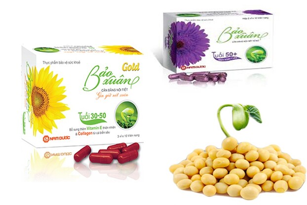 Sản phẩm Bảo Xuân gold và Bảo Xuân tím (50+) của công ty Nam Dược