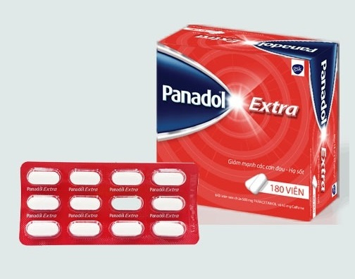Panadol Extra chứa Paracetamol và Caffeine.