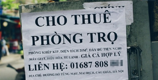 Người thuê trọ cần cẩn trọng với những thông tin cho thuê nhà được quảng cáo khắp nơi. Ảnh minh họa