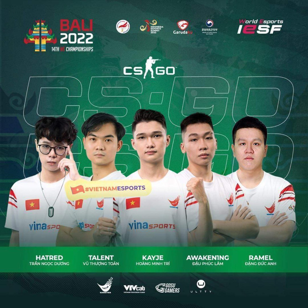 Đội tuyển bộ môn CS GO Việt Nam với những cái tên đầy thành tích trên đấu trường Đông Nam Á và Châu Á.