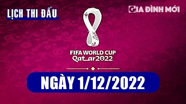 Lịch thi đấu các trận bóng đá World Cup hôm nay 1/12/2022