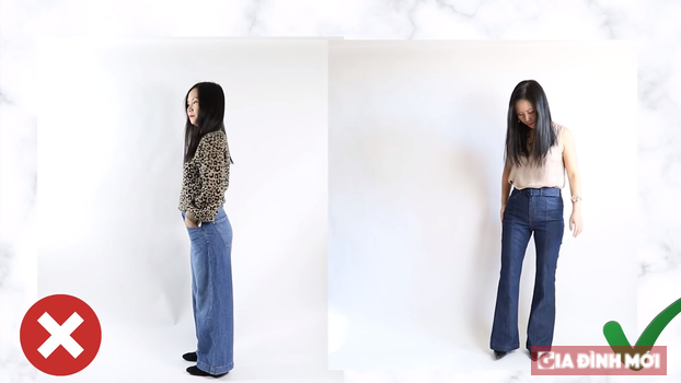 Tránh mặc quần ống thụng (baggy jeans)