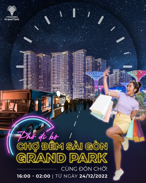 Giới trẻ đang rần rần chuẩn bị đi quẫy tại phố đi bộ – chợ đêm Grand Park từ ngày 24/12 này, bạn đã sẵn sàng chưa?