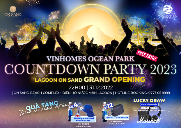 Countdown Party 2023 trên biển duy nhất tại Hà Nội quy tụ dàn DJ và Dancer “cực khủng” cùng cơ hội nhận quà hấp dẫn lên đến 50 triệu đồng