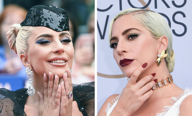 Lady Gaga nhẹ nhàng chạm lên mặt, thu hút sự chú ý vào trang sức cô mang