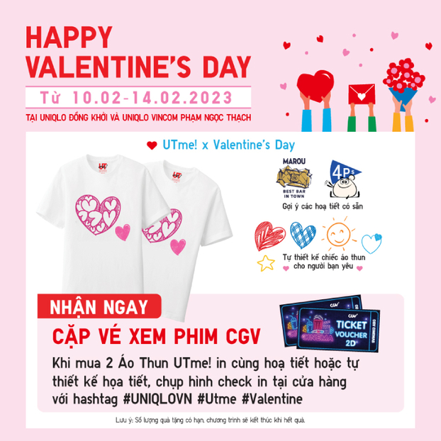 Trải nghiệm ngọt ngào như thanh sô-cô-la tại gian hàng Uniqlo: Làm áo đôi xinh, check-in nhận vé xem phim CGV miễn phí hoặc thanh kẹo từ Marou