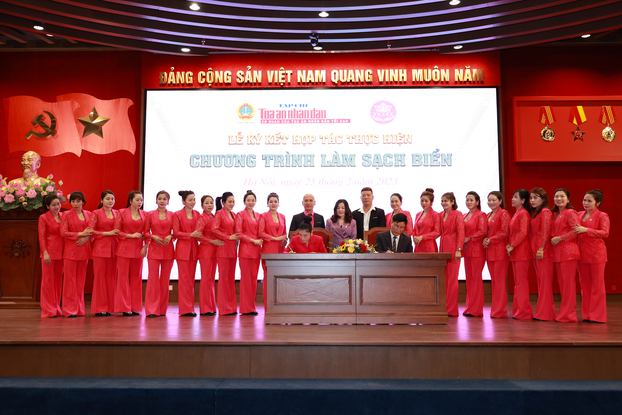 Ký kết hợp tác thực hiện chương trình 'Làm sạch biển' giữa Tạo chí Toà án nhân dân và tập đoàn Nusee.