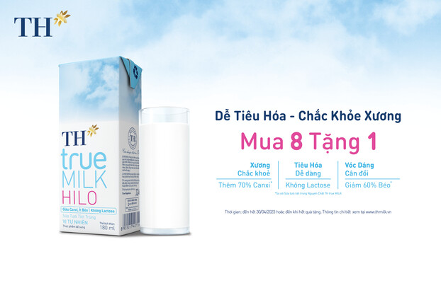 Hiện sản phẩm TH true MILK HILO đang có ưu đãi mua 8 tặng 1 cực kỳ hấp dẫn     