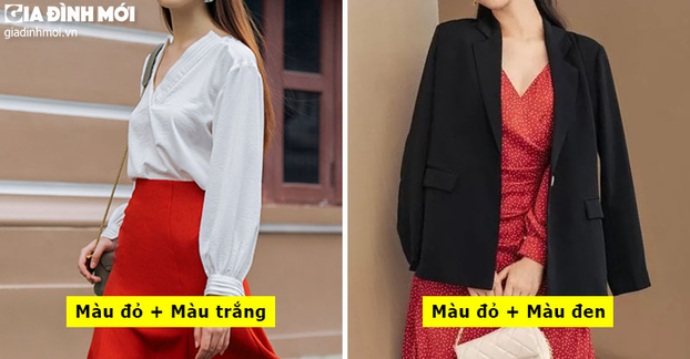 7 màu sắc phối với màu đỏ đẹp nhất giúp nàng nổi bật giữa đám đông