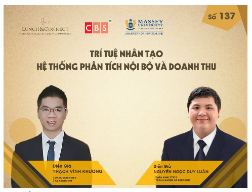 Diễn giả Duy Luân tại cuộc hội thảo về chủ đề “Trí tuệ nhân tạo hệ thống phân tích nội bộ và doanh thu”