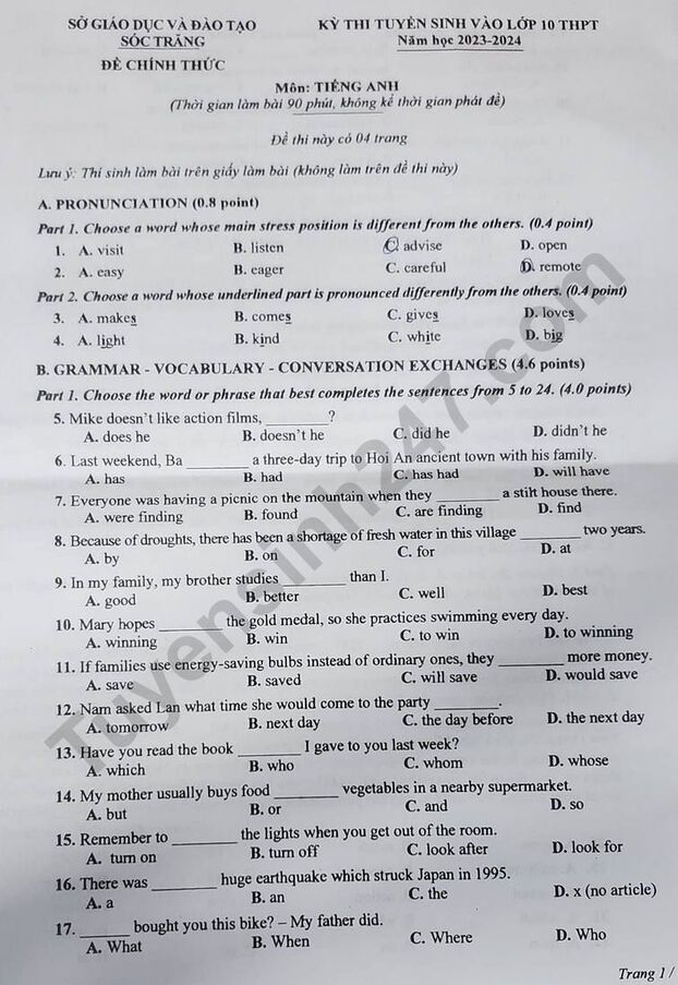 de-thi-vao-lop-10-mon-anh-soc-trang-2023-1-result