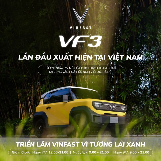 VinFast VF 3 sẽ lần đầu tiên ra mắt công chúng vào ngày 7/7.