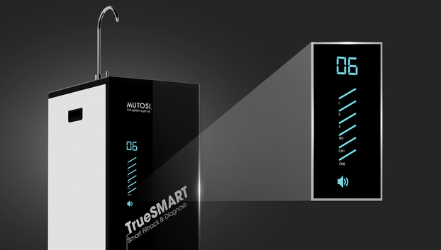 Công nghệ Truesmart thông báo chất lượng nước đầu ra giúp người dùng nắm được thời điểm chính xác cần thay lõi