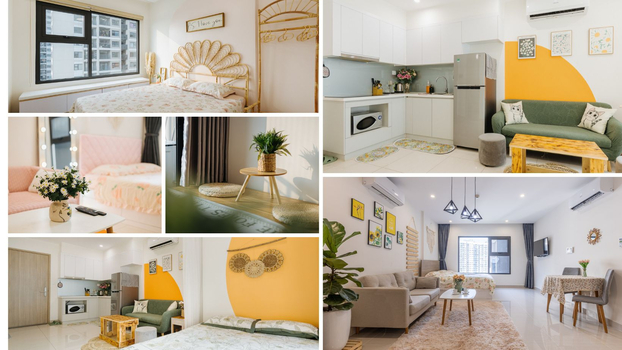 Những căn homestay xinh xắn ở Vinhomes Ocean Park của chị Quyên.