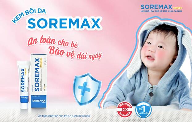 Kem bôi da Soremax - An toàn cho bé, bảo vệ dài ngày