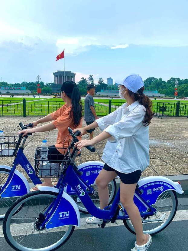 Giá thuê xe đạp công cộng của TNGo ở Hà Nội.
