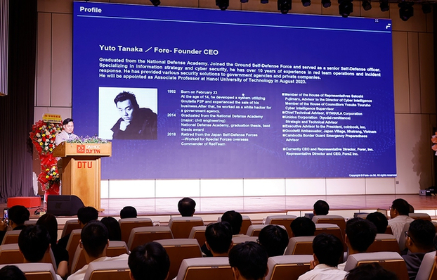 Ông Tanaka Yuto - Tổng giám đốc Công ty CP Fore phát biểu và giới thiệu Dự án