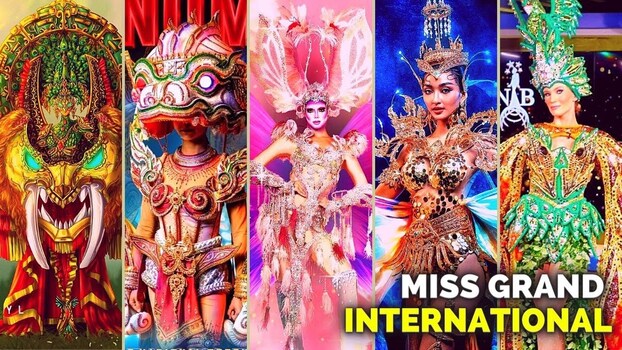 Hình ảnh ấn tượng của phần thi Trang phục Dân tộc, Miss Grand International 2022.