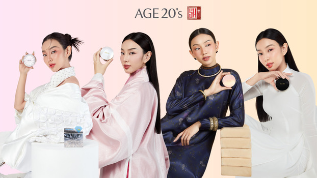 Hoa Hậu Thùy Tiên - Đại sứ thương hiệu AGE20’S tại Việt Nam tái hiện vẻ đẹp phụ nữ Việt qua từng giai đoạn trong chiến dịch “Son” - Ảnh: Fanpage AGE20’S