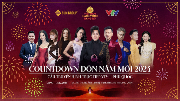Chương trình nghệ thuật countdown đón năm mới 2024 “Việt Nam - Hành trình rạng rỡ” sẽ được truyền hình trực tiếp trên sóng VTV.