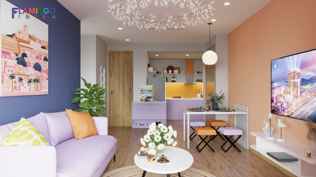 Thiết kế một căn hộ Ibiza Residence trong dự án.