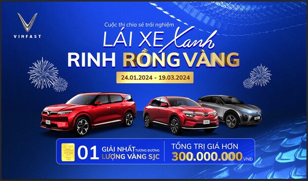 Giải nhất của cuộc thi “Lái xe xanh - Rinh rồng vàng” giá trị tương đương 1 lượng vàng SJC.