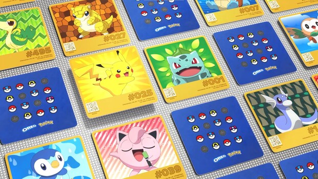 Những chiếc thẻ sưu tầm Pokémon được sản xuất siêu giới hạn trong mỗi hộp bánh OREO Pokémon