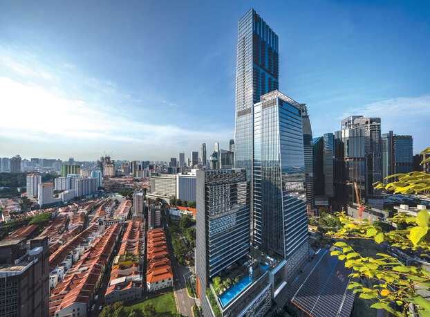 Tòa tháp Tanjong Pagar Centre (Singapore) được ví như “thành phố thẳng đứng” tích hợp đầy đủ các tiện ích cao cấp nhất.