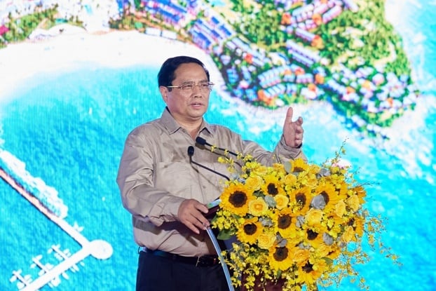 Thủ tướng Chính phủ Phạm Minh Chính phát biểu tại sự kiện. Ảnh Sun Group