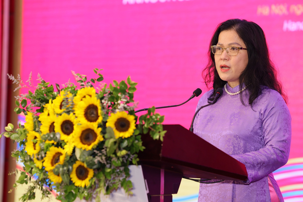 Thứ trưởng Bộ GD&ĐT Nguyễn Thị Kim Chi nhấn mạnh ý nghĩa kết nối của Đại hội.