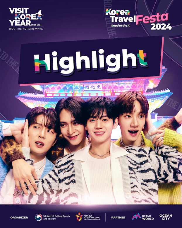 4 thành viên của Highlight sẽ xuất hiện và “đốt cháy” sân khấu của Korea Travel Festa 2024 bằng những bản hit đình đám
