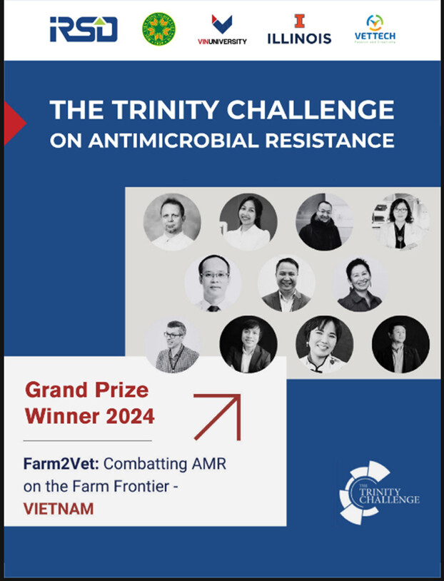 Dự án được dẫn dắt bởi các giảng viên VinUni về kháng kháng sinh trong Thú y vừa xuất sắc giành giải thưởng lớn Nhất cuộc thi sáng tạo y tế toàn cầu – Thử thách Trinity.