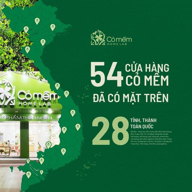 Cỏ Mềm sở hữu hệ thống gần 60 cửa hàng trên cả nước