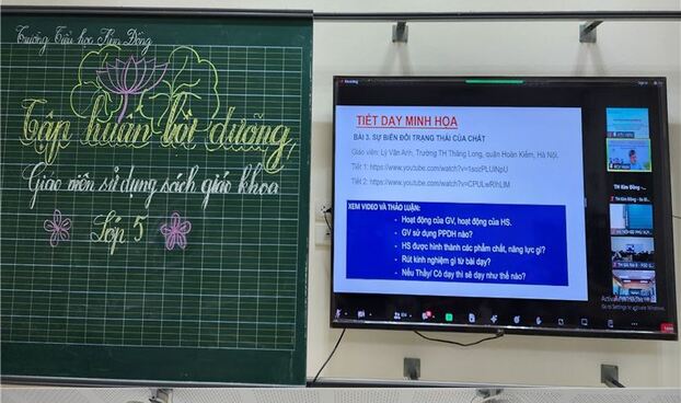 Quận Ba Đình tập huấn giáo viên sử dụng sách giáo khoa lớp 5, chuẩn bị năm học mới 2024 - 2025.